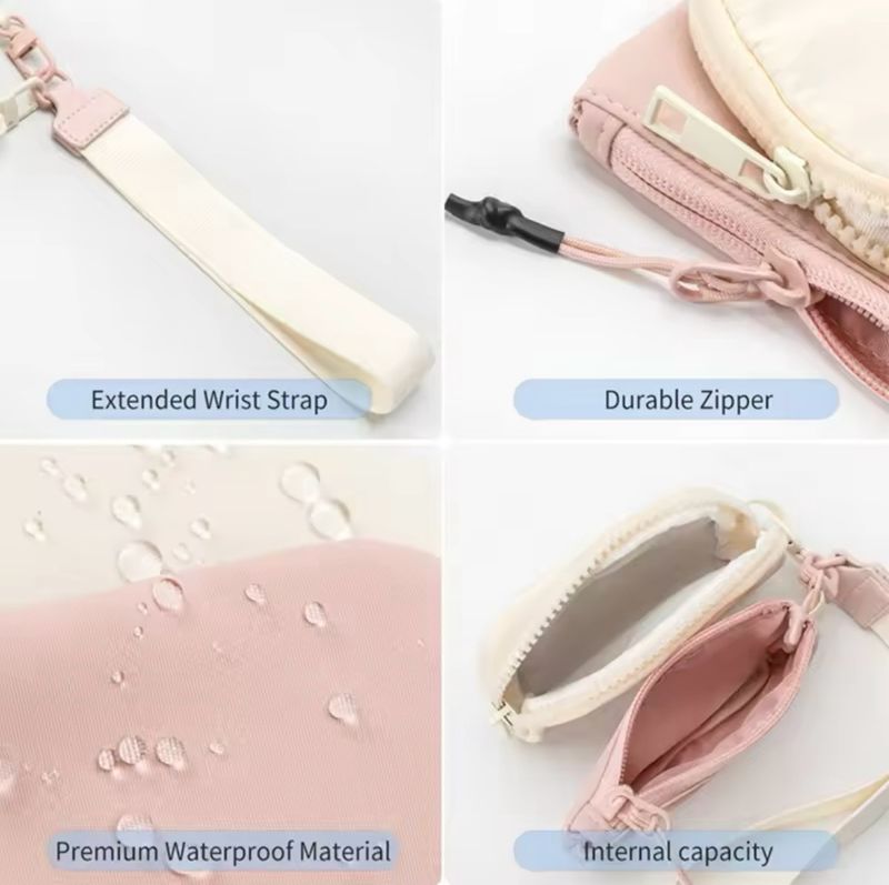 Soft pink- Off White Wristband Wallet