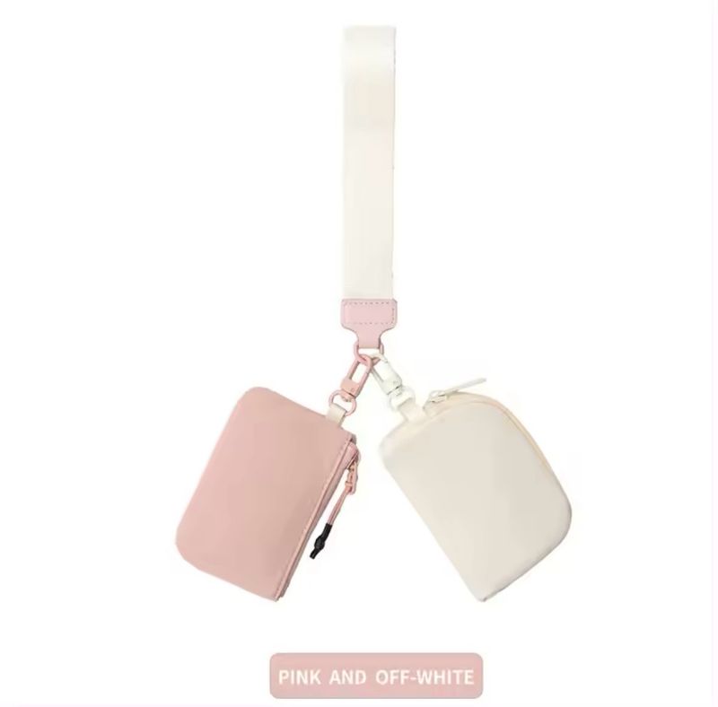 Soft pink- Off White Wristband Wallet