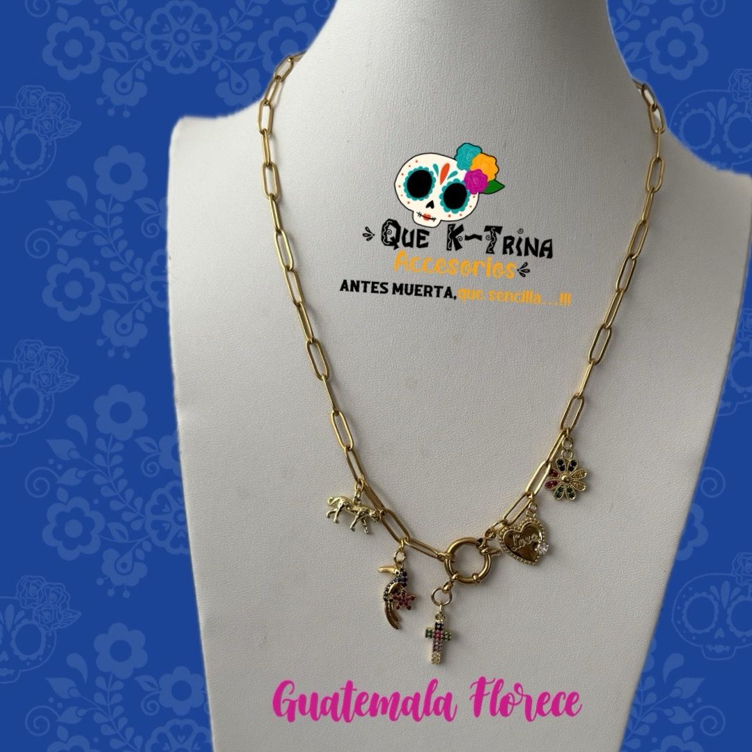 Collar Charm Guate Florece