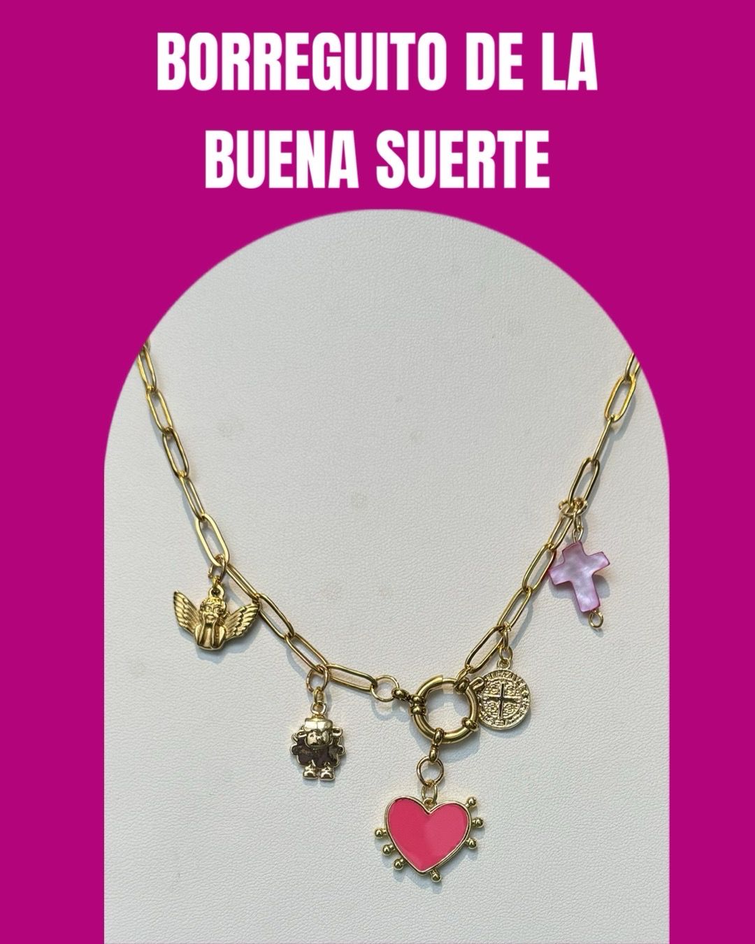 Collares con charms Buena Suerte