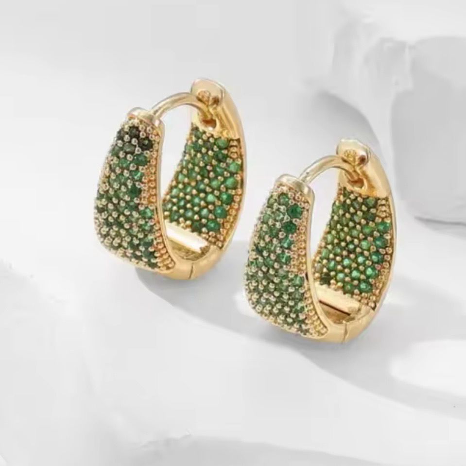Argollas con Zirconias verdes