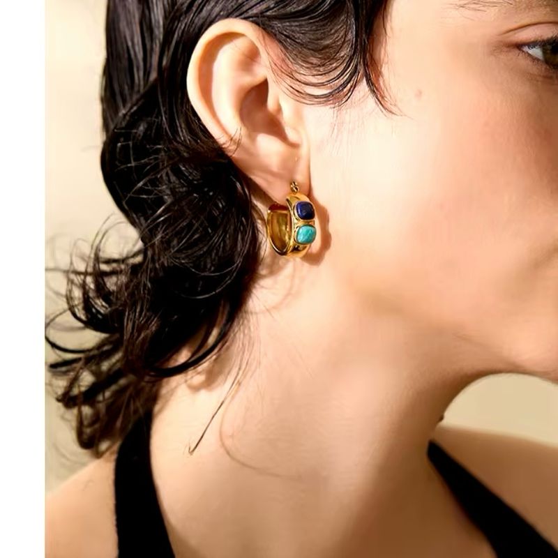 Argollas azul-turquesa