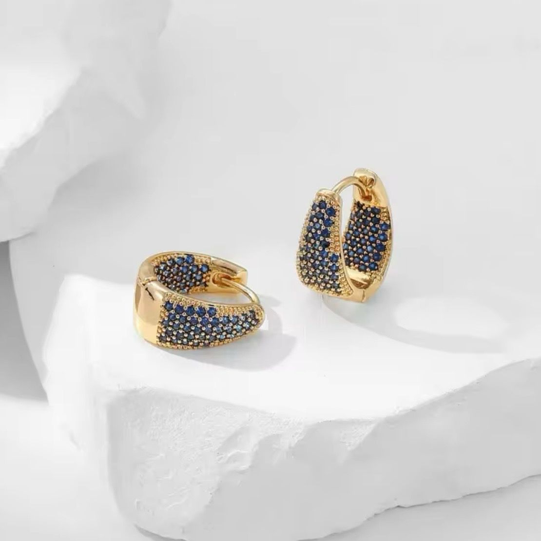 Argollas Zirconias azules