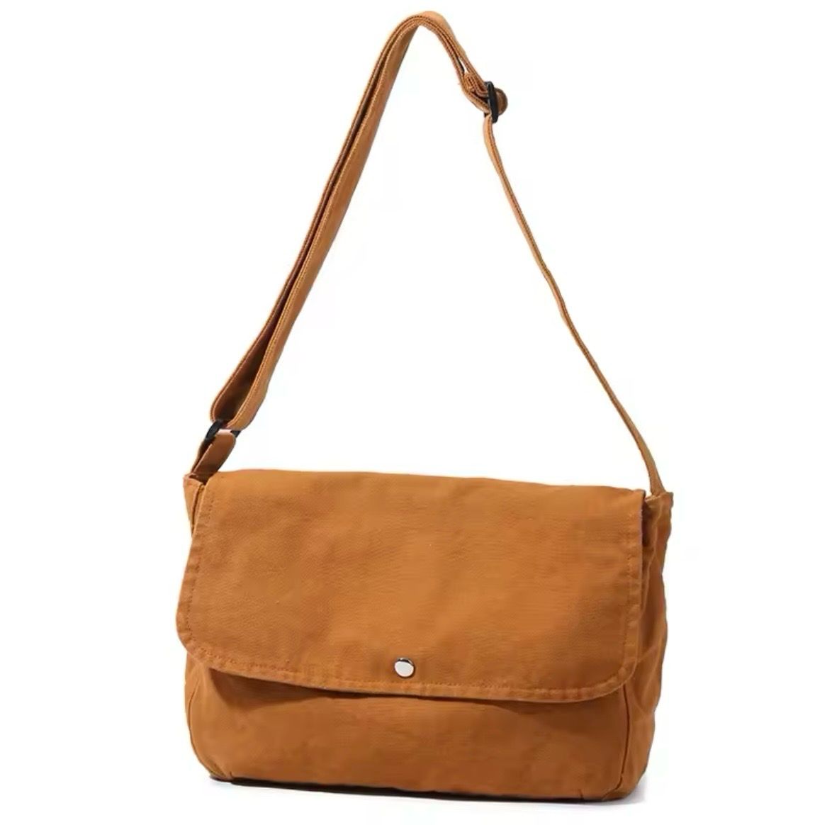 Camel Casual Canva Crossbody Handbag