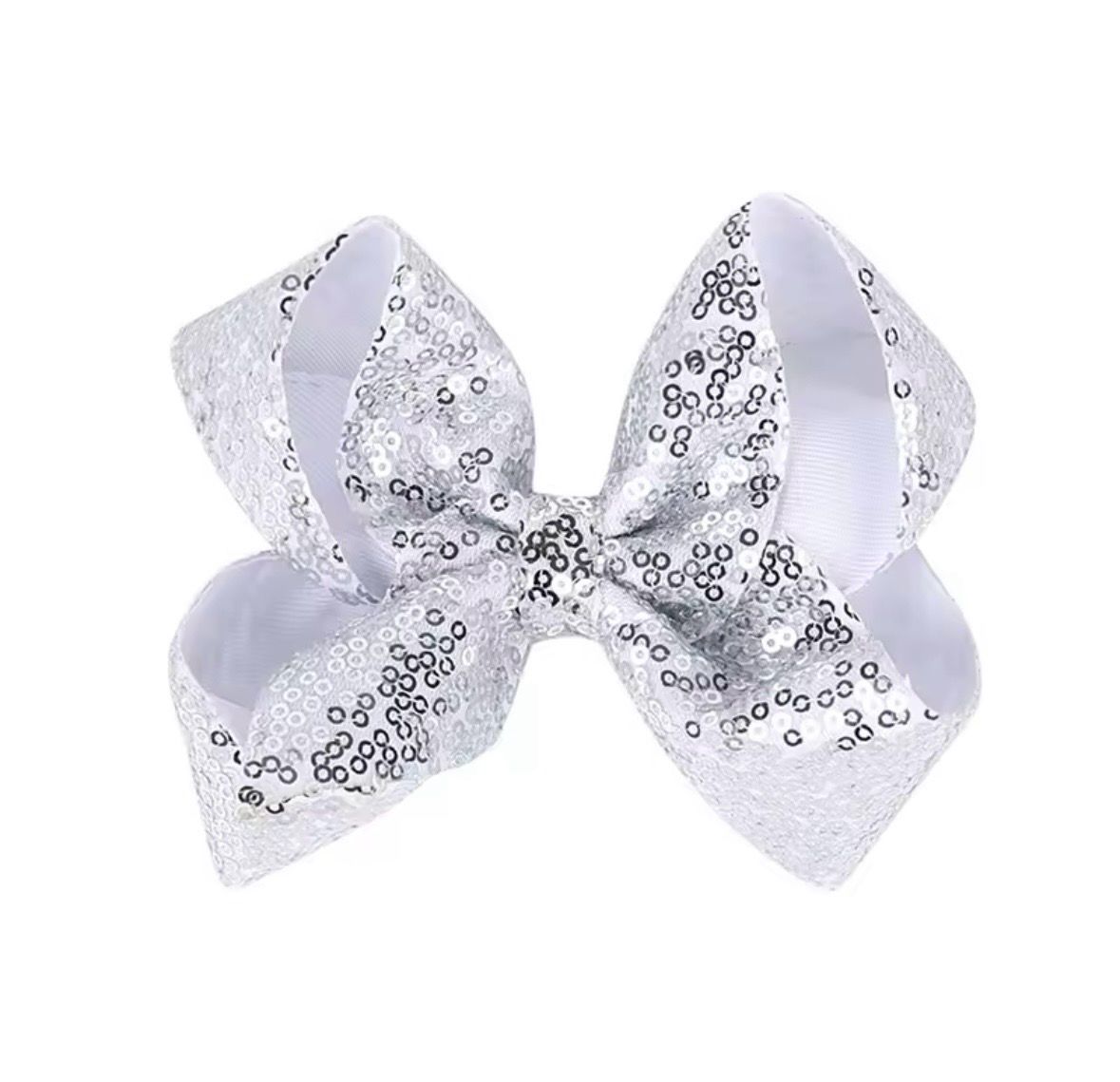 Gray Sequin Hairbow