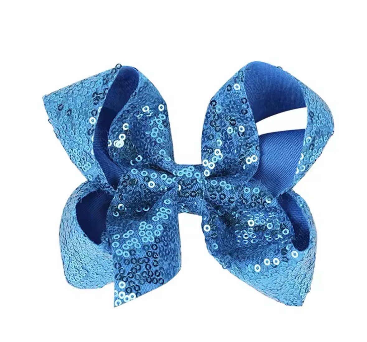 Light Blue Sequin Hairbow