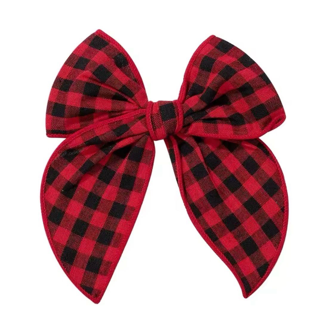 Red Buffalo Check Hairbow