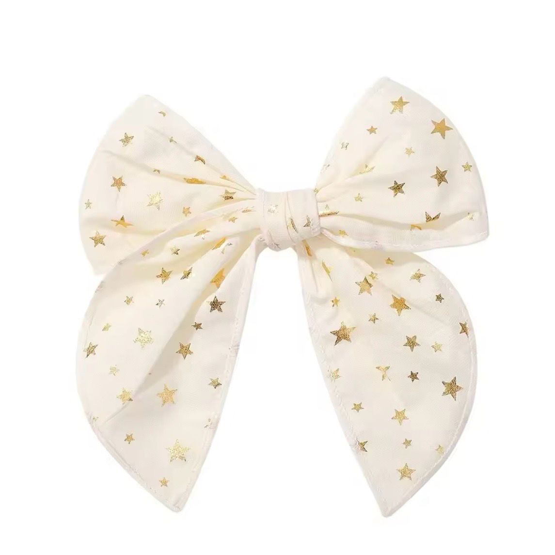 Beige Stars Hairbow