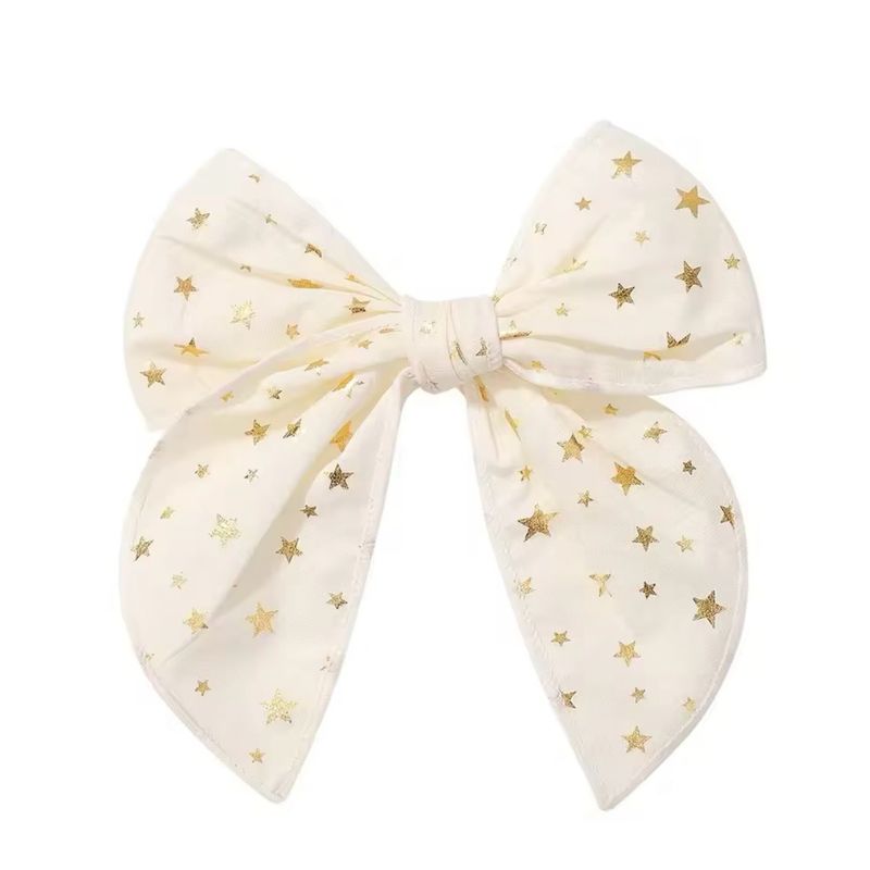 Beige Stars Hairbow