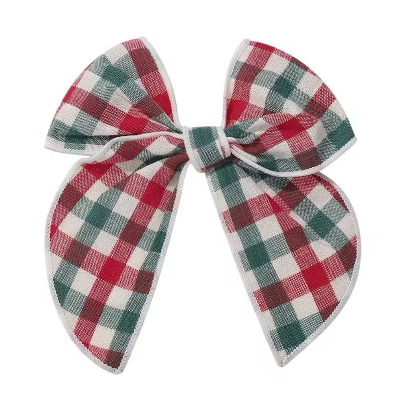 Christmas Buffalo Check Hairbow