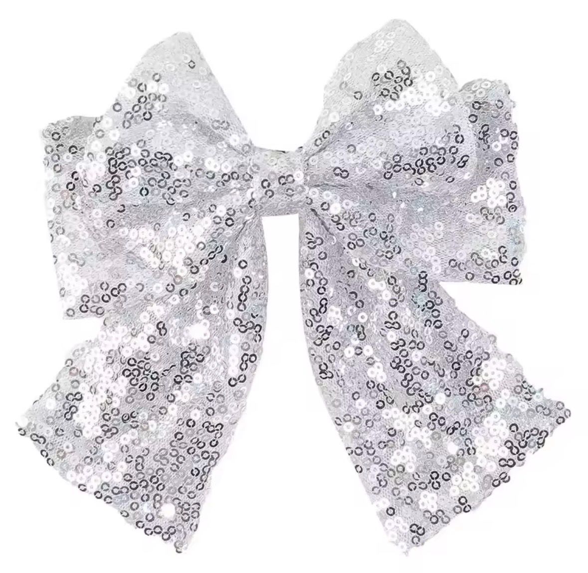 Silver Sequin Hairbow