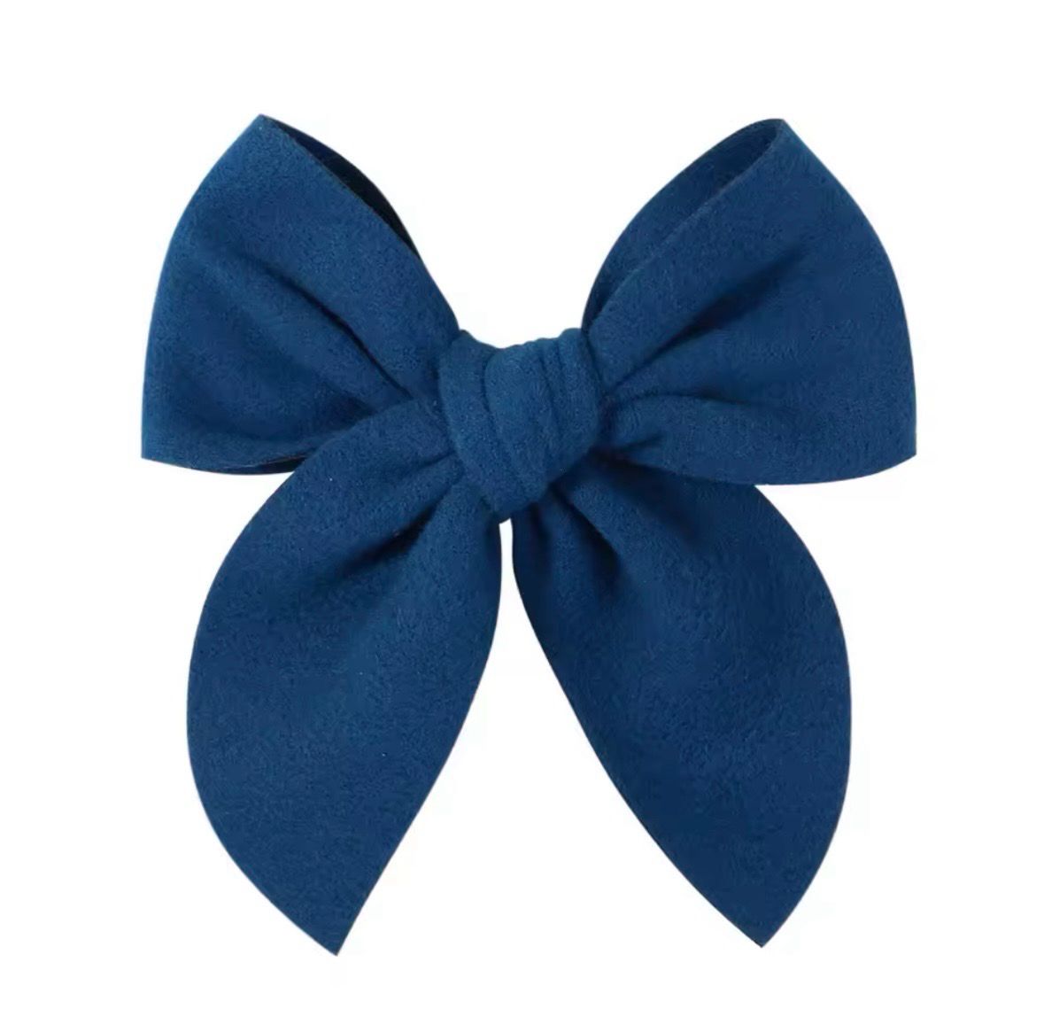 Blue Cotton Hairbow