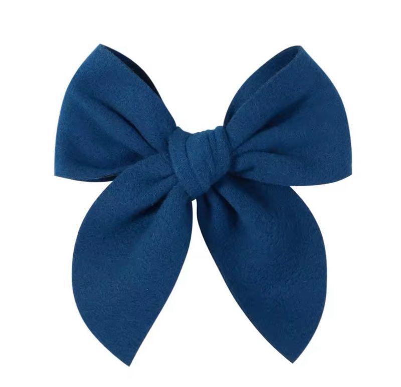 Blue Cotton Hairbow