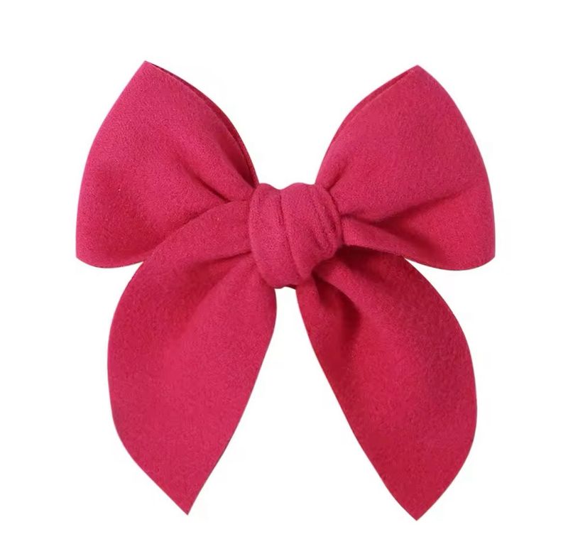 Fucsia Cotton Hairbow