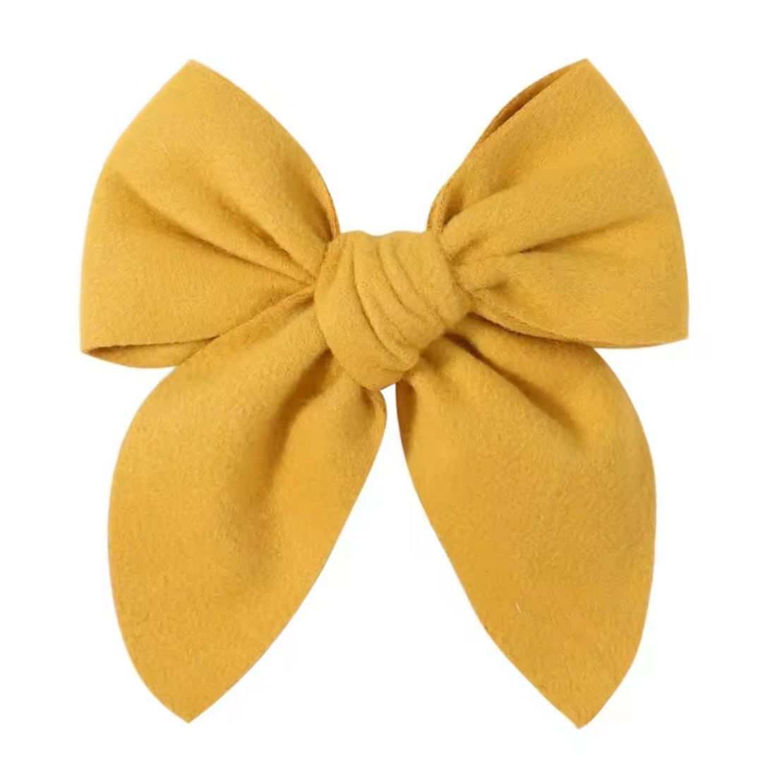 Yellow Cotton Hairbow