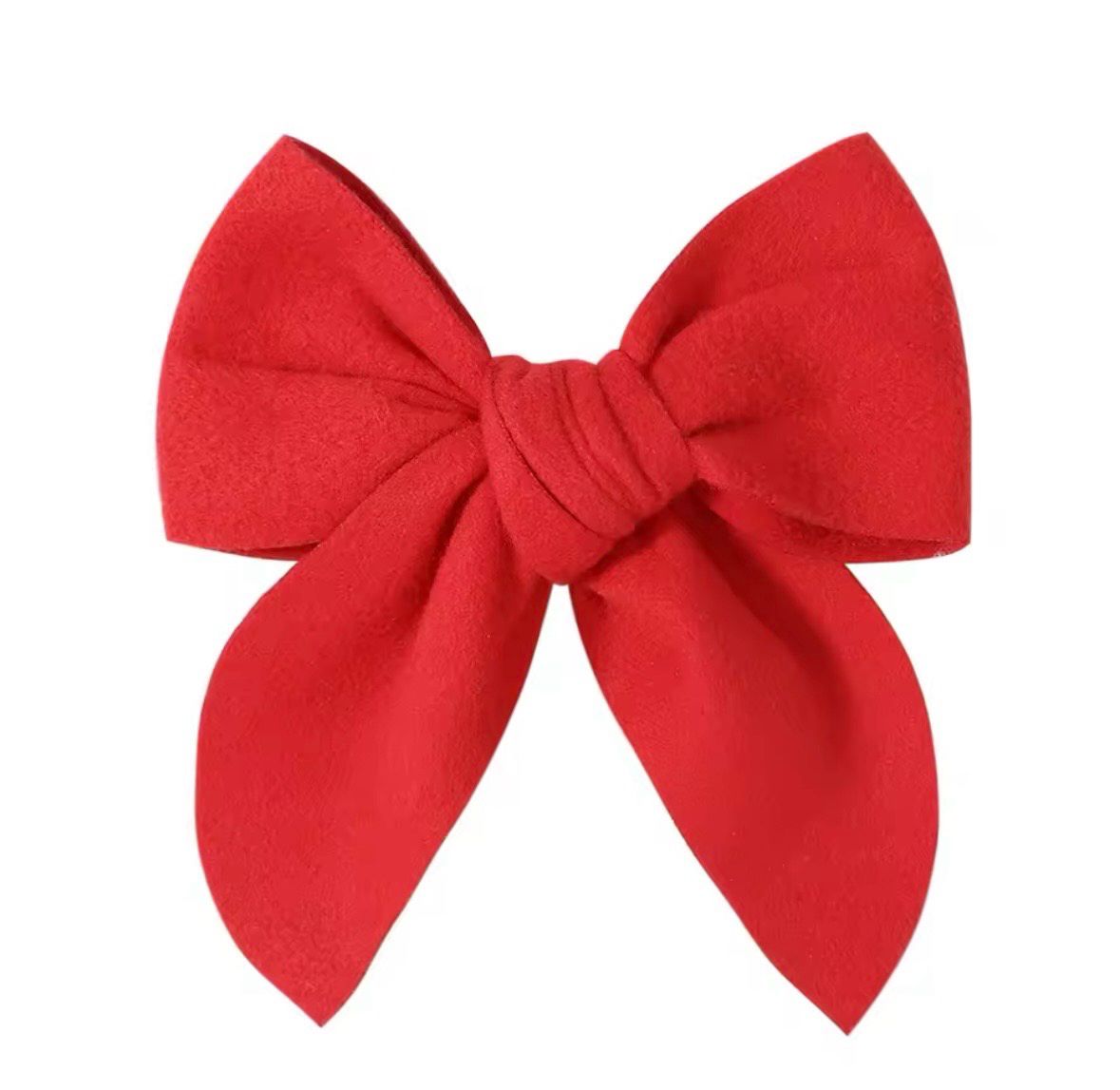 Red Cotton Hairbow