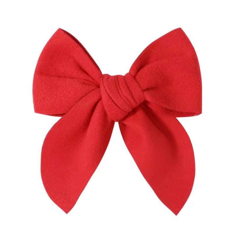 Red Cotton Hairbow