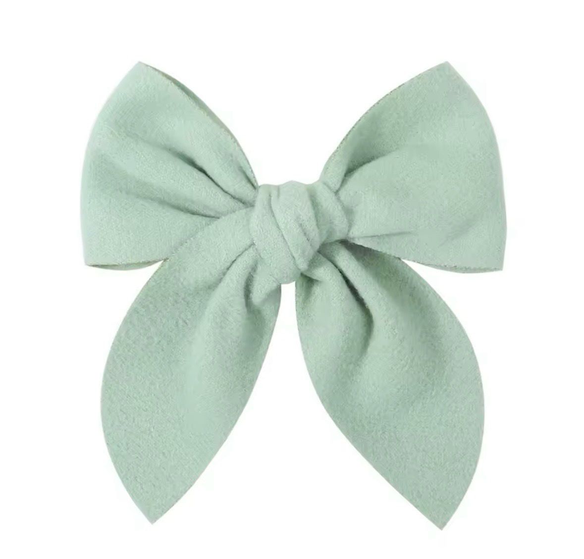 Mint Cotton Hairbow