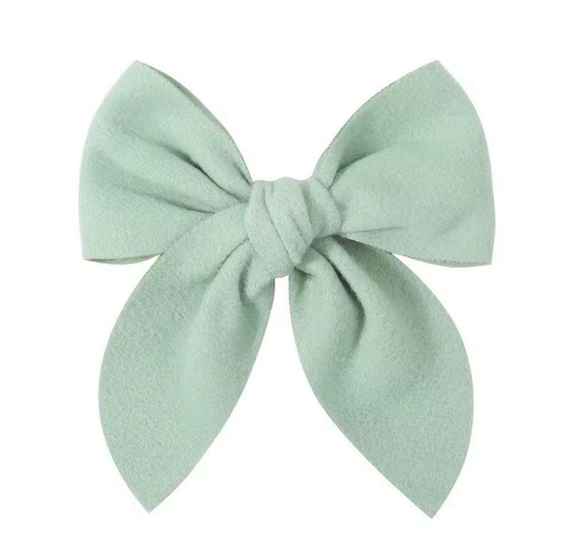 Mint Cotton Hairbow