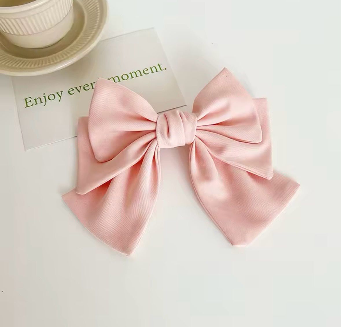 Dusty Rose Satin Hairbow
