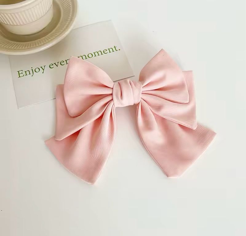 Dusty Rose Satin Hairbow