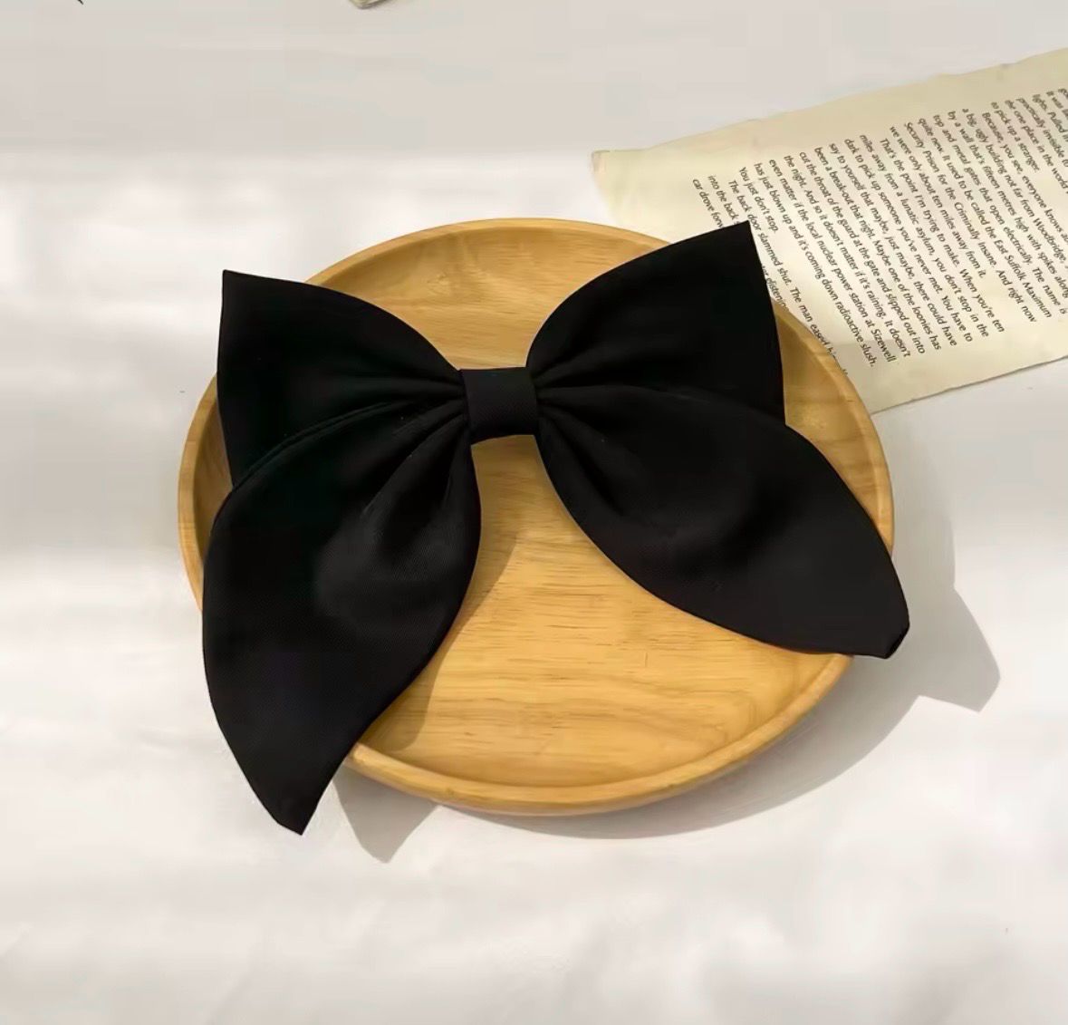 Black Satin Hairbow
