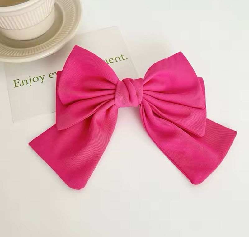 Fucsia Satin Hairbow