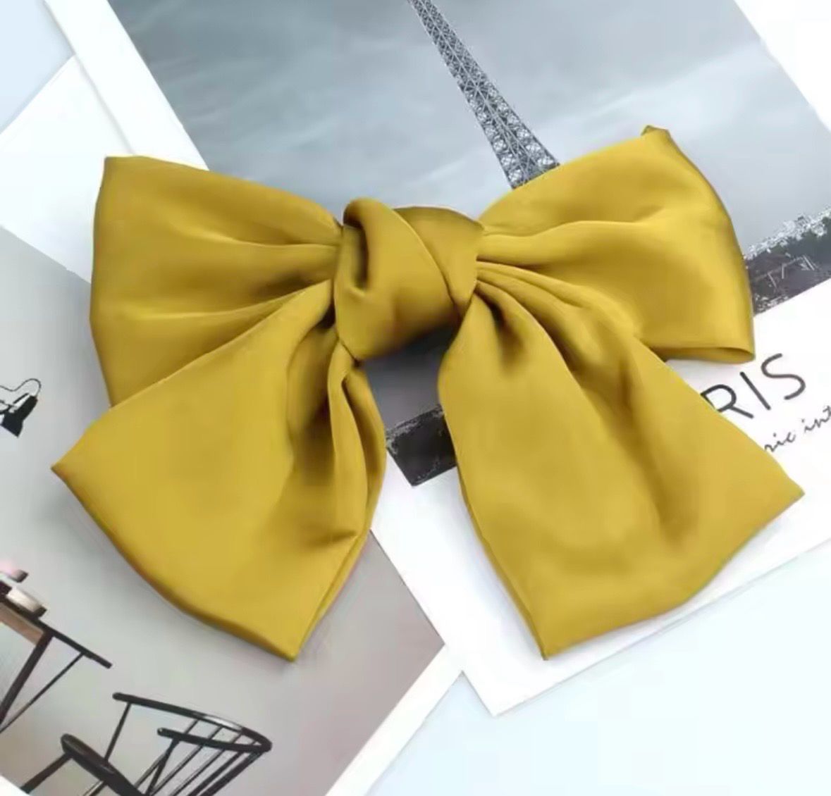 Yellow Satin Hairbow