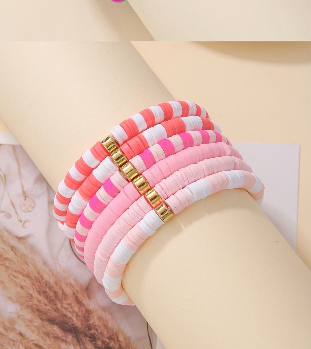 Sweet Pink Christmas Bracelet
