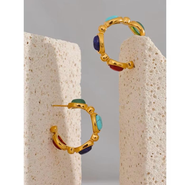 Argollas Piedras de colores