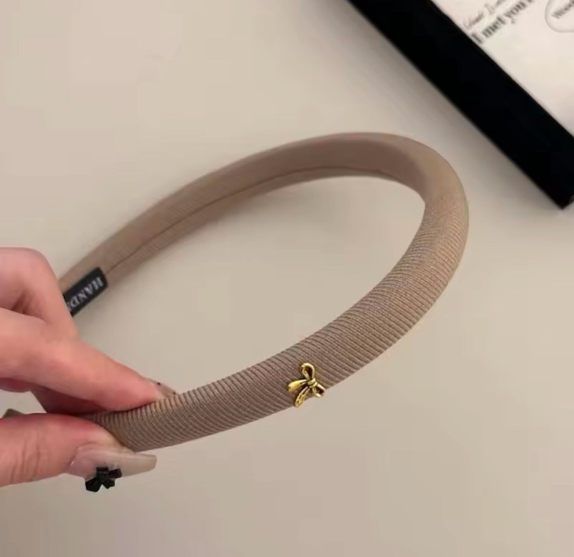 Bow Headband Khaki