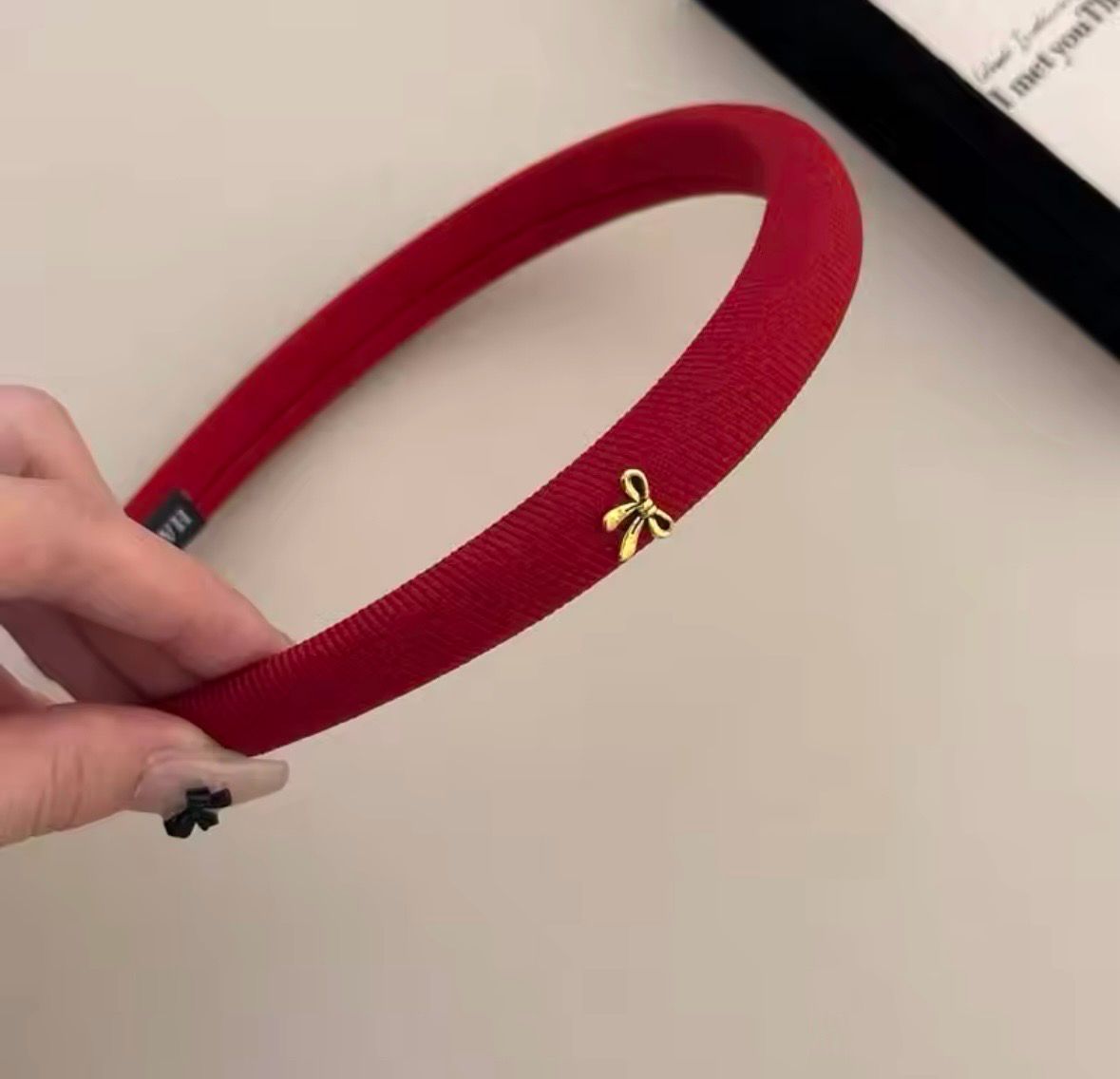 Bow Headband Red