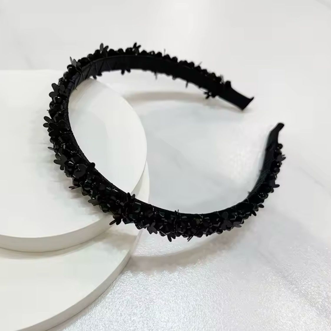 Holiday Sparkle Headband Black