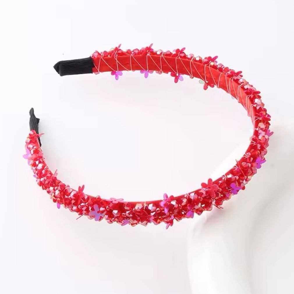 Holiday Sparkle Headband Red
