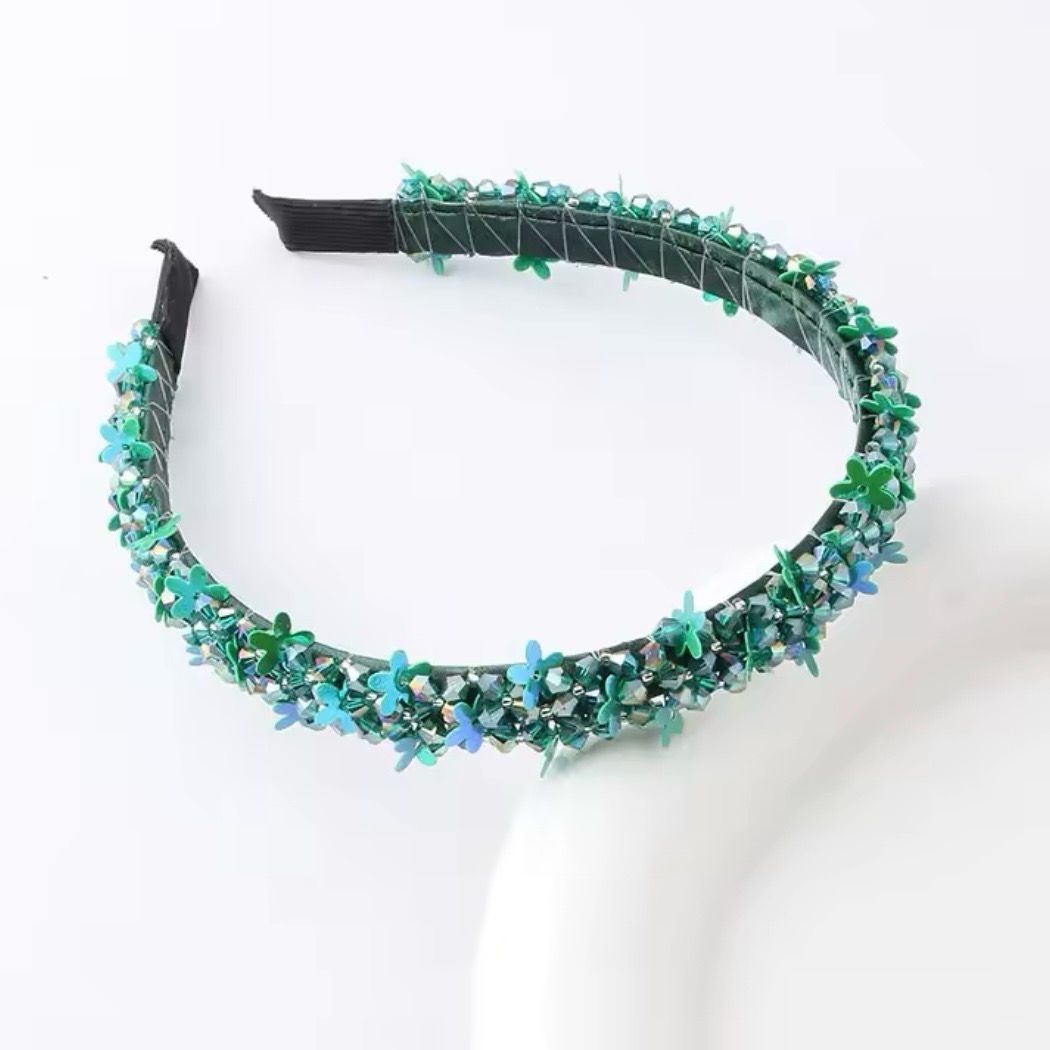 Holiday Sparkle Headband Green