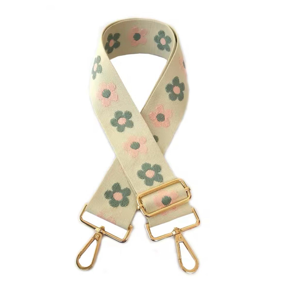 Beige Flowers Strap
