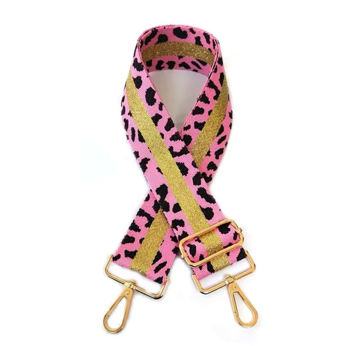 Pink Gold Animal Print Strap