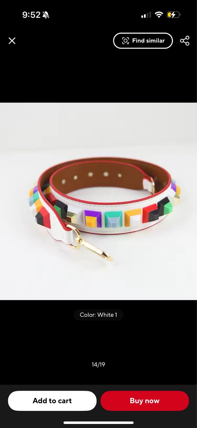 White colorfull strap