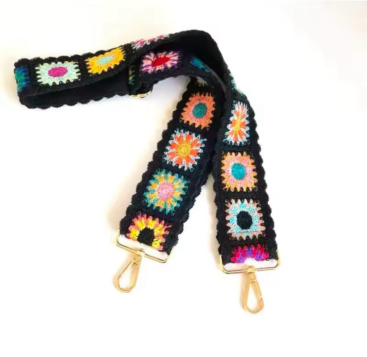 Black Flowers  Straps