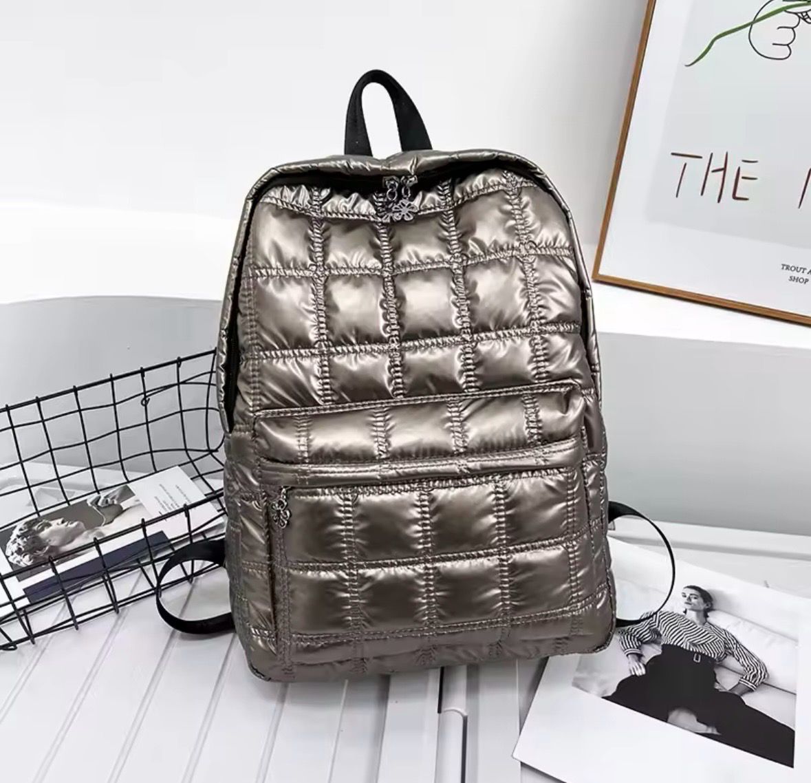 Silver Backpack