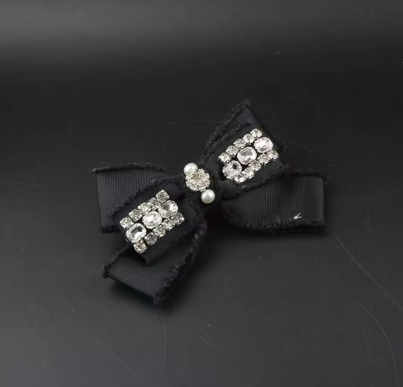 Denim Black Pearl Hairbow