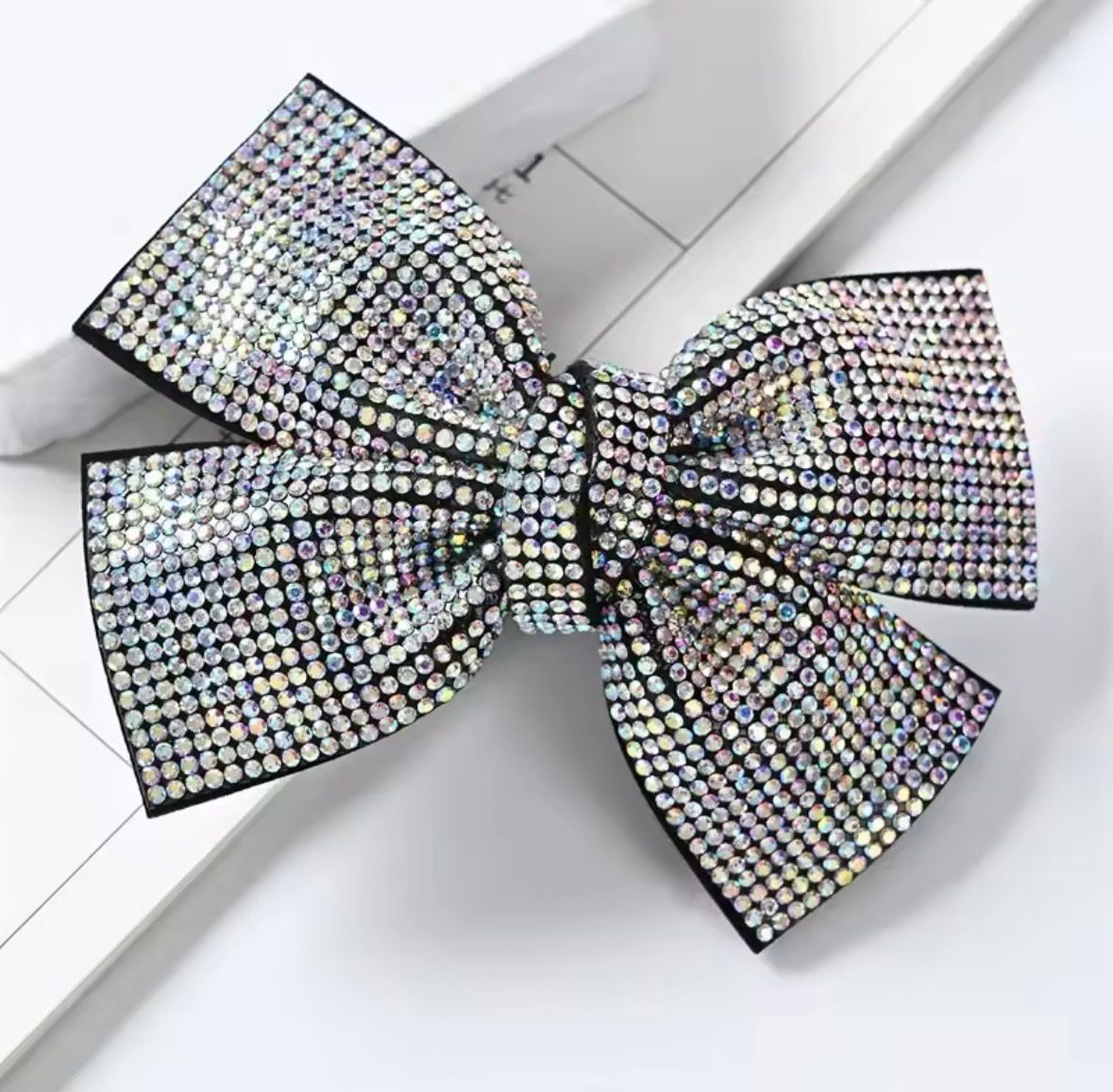 Silver Rhinestone Hairbow