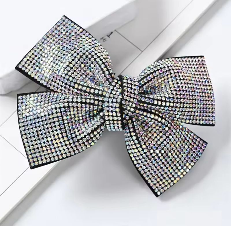 Silver Rhinestone Hairbow