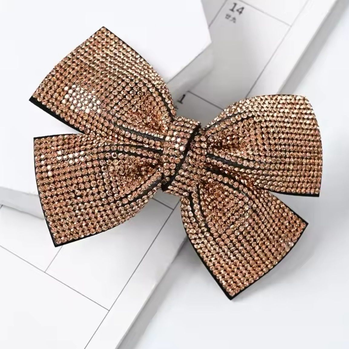 Rosegold Rhinestone Hairbow
