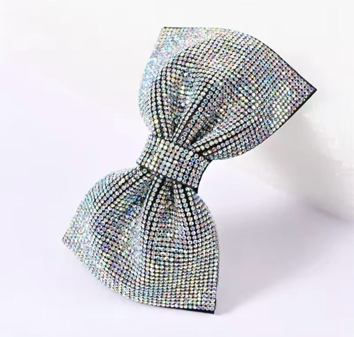 Silver Rhinestone Hairbow