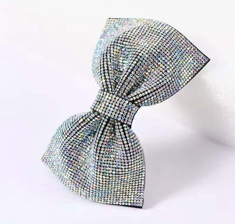 Silver Rhinestone Hairbow