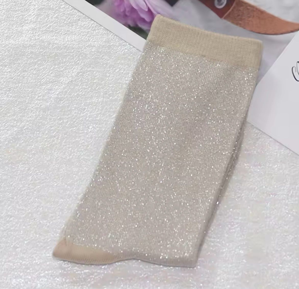 Holiday Beige Socks