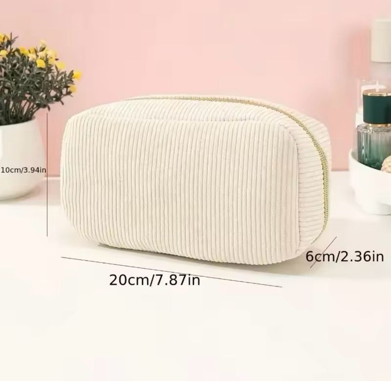 Estuche de Corduroy Beige