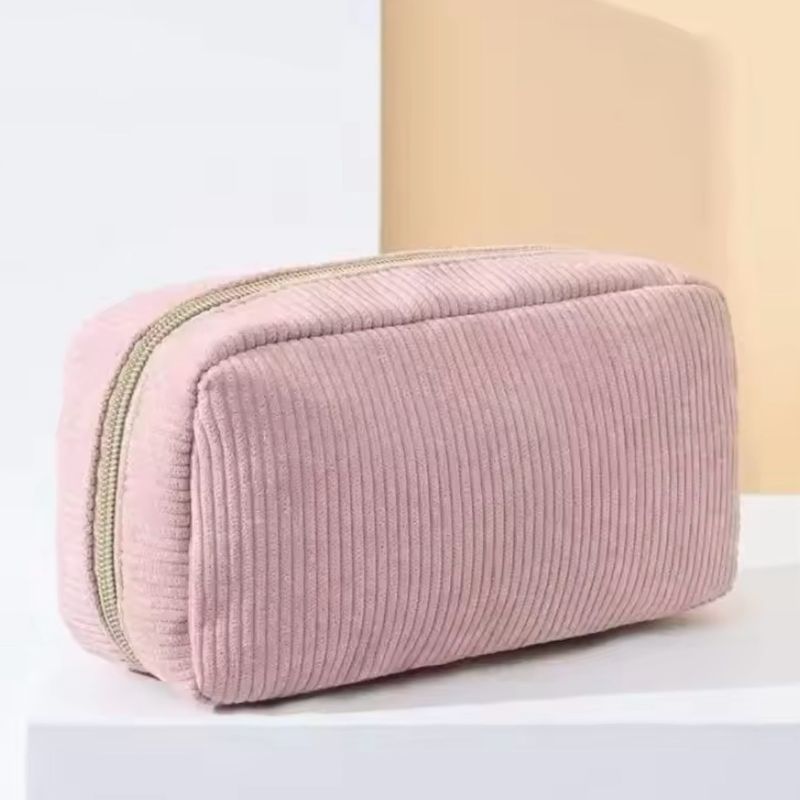 Estuche de Corduroy Rosado