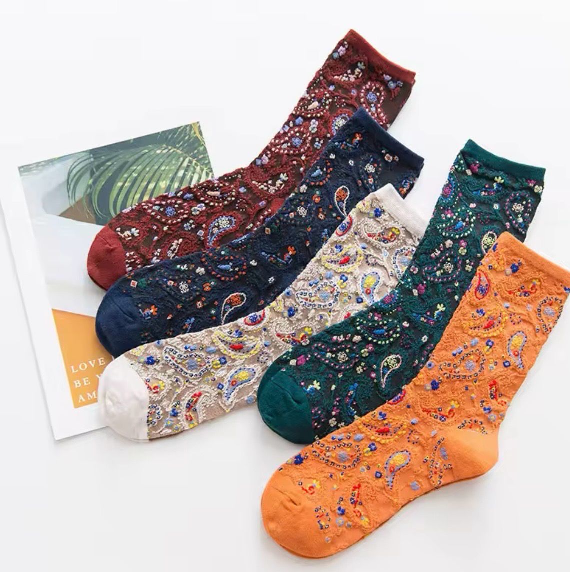 Floral Print Socks